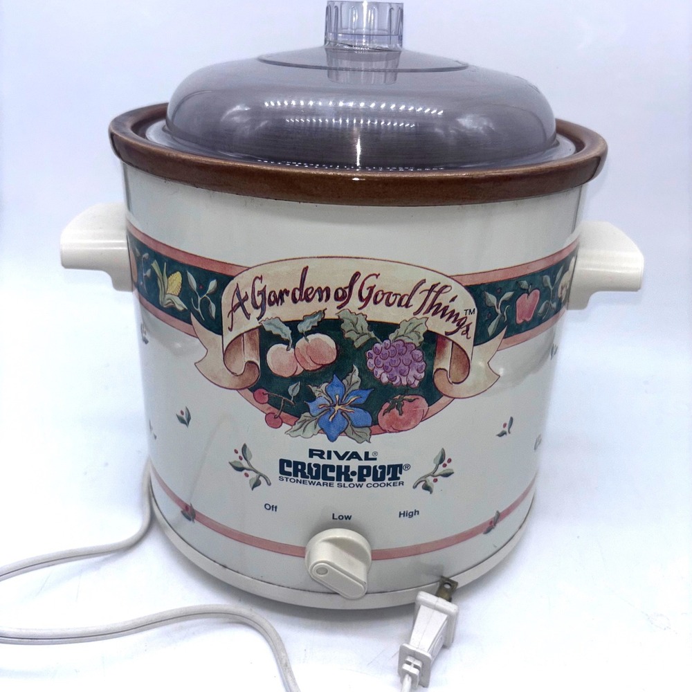 Rival Crock Pot Garden 3150 3-1/2 Qt Vintage Slow Cooker A Garden of Good Thing